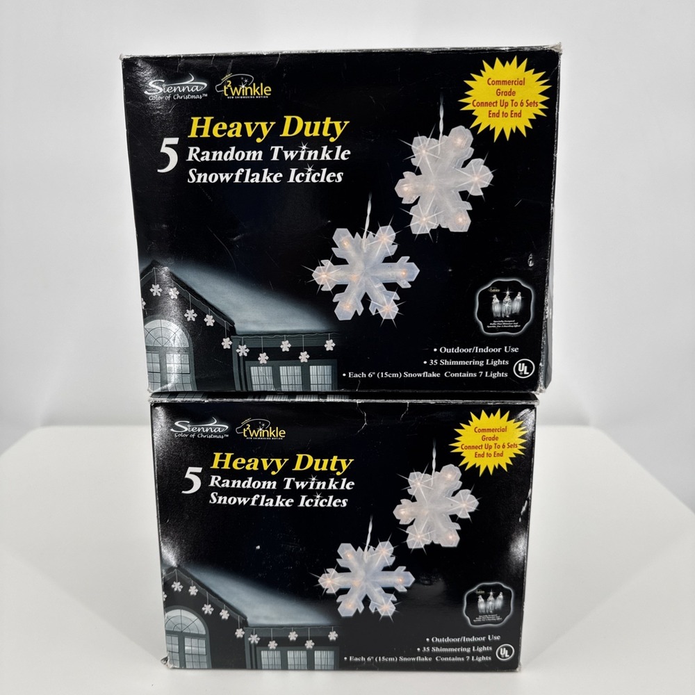 Sienna "Heavy Duty" Random Twinkle Snowflake Icicles‎ Commercial Grade Christmas